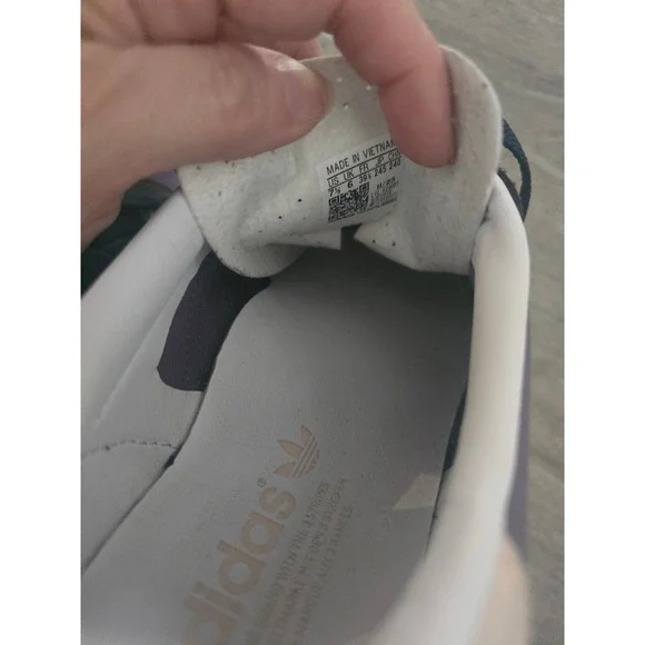 Adidas Gazelle Indoor Shadow Violet Purple Leather Sneakers Unisex 7.5 / 8.5 - Picture 8 of 8